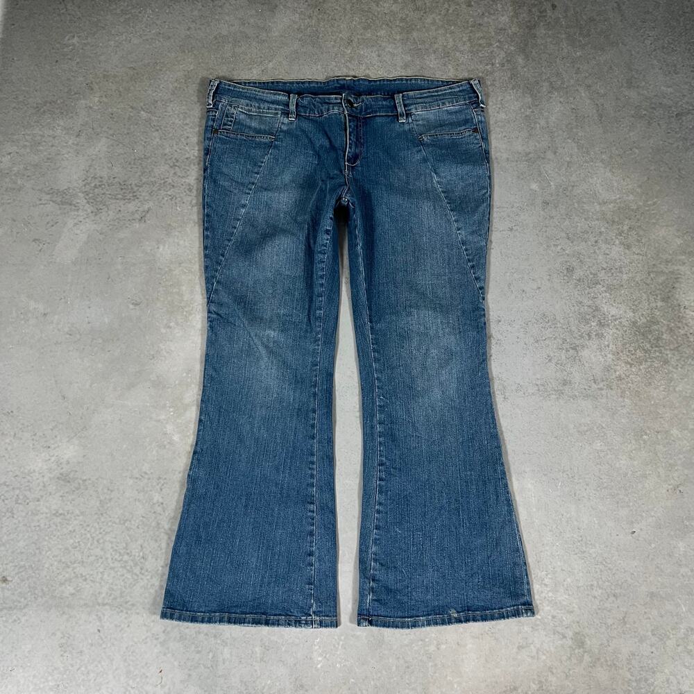 Flared Mid Rise Route 66 Bootcut Women's Stretch Jeans Size 22W